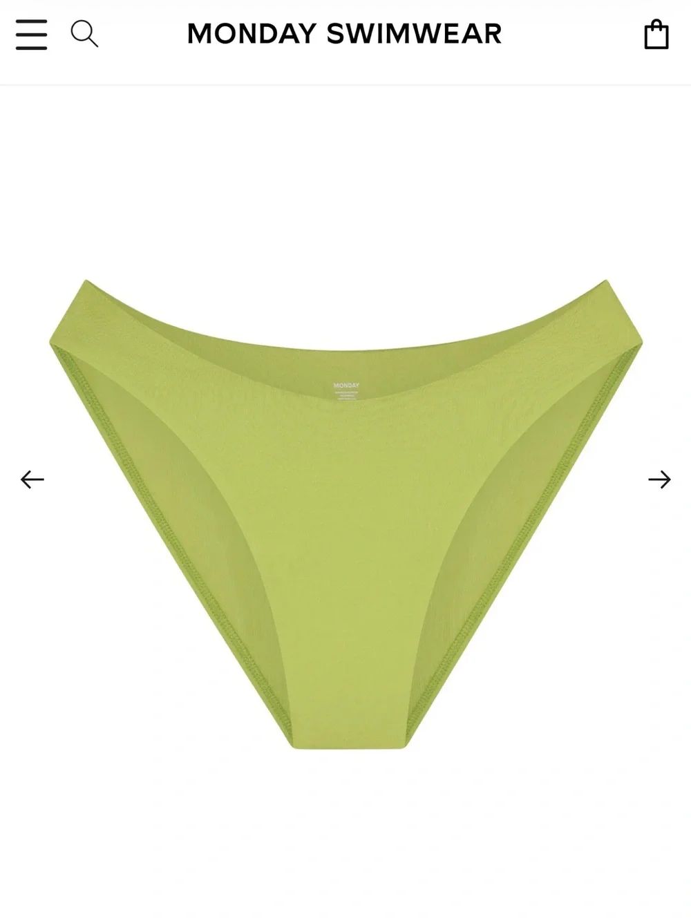 Monday Swimwear Seychelles Bottom - Apple Size Small